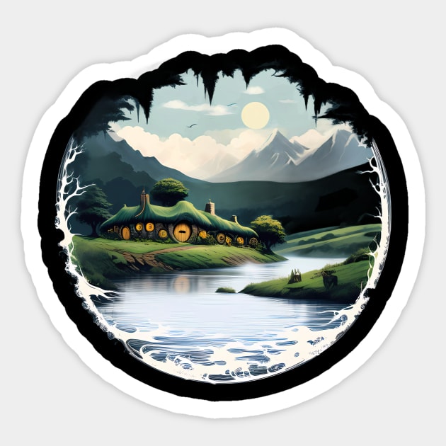 Shire Hole Sticker by The Dark Matter Art